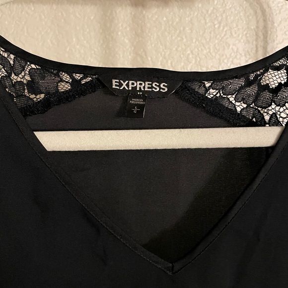 Express Silk and Lace Top, Size Large - Picture 3 of 3